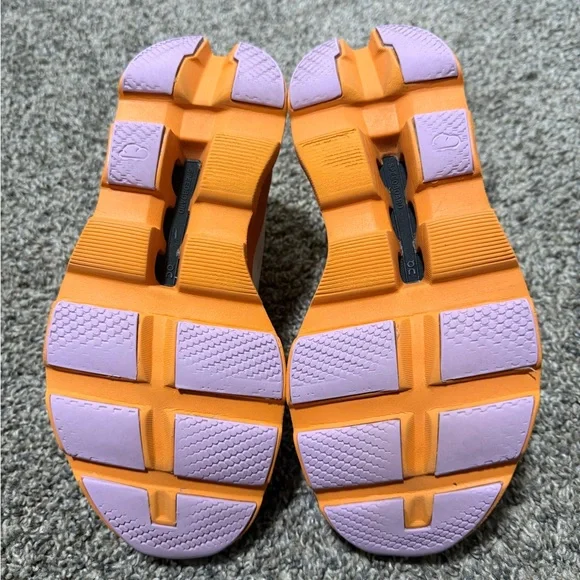 ON clouds Women's Athletic Shoes - White and Orange Accents - Picture 6 of 8
